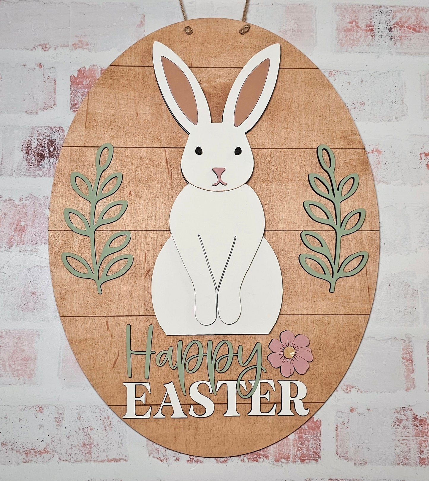 Happy Easter oval door hanger
