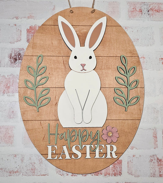 Happy Easter oval door hanger