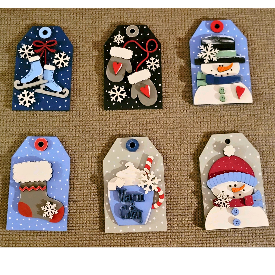 Snowy Day Christmas ornaments