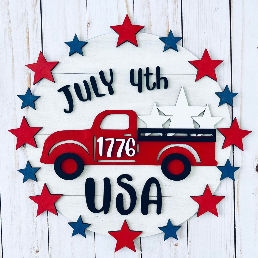 July 4th USA  - 3D round