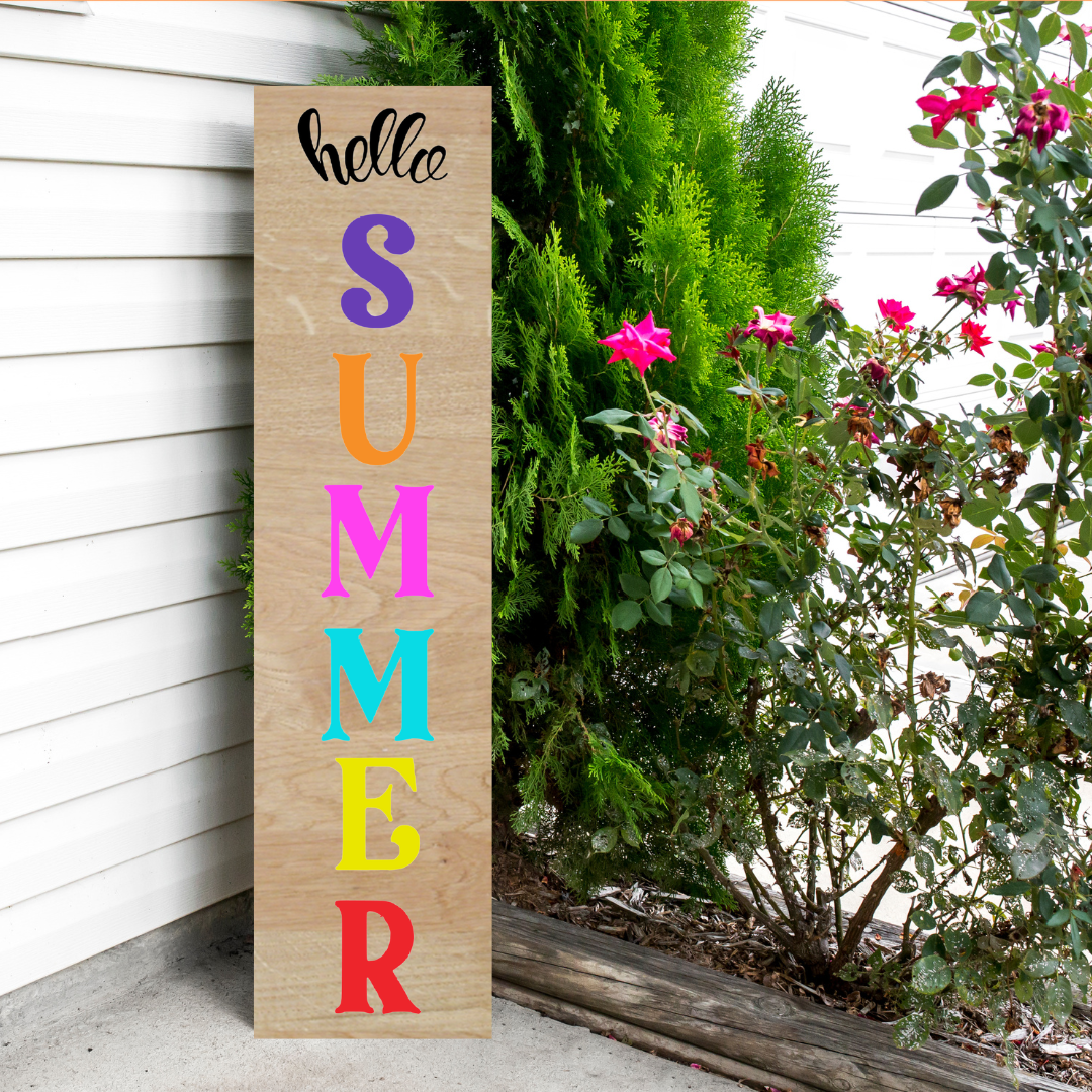 Hello Summer porch leaner