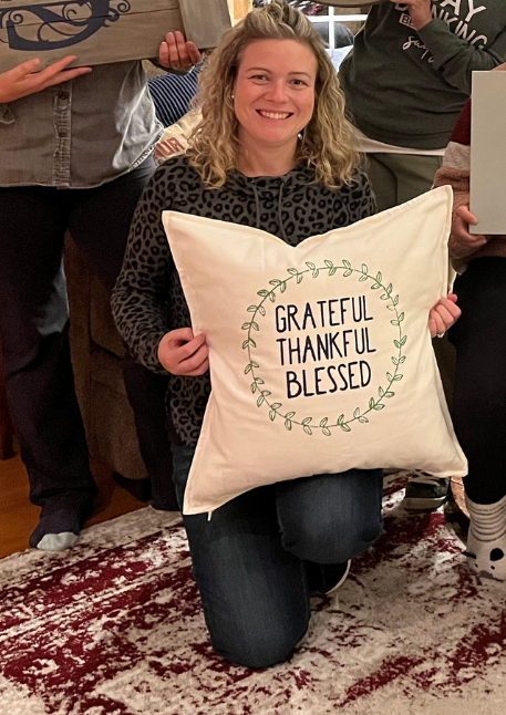 Grateful thankful blessed wreath sign