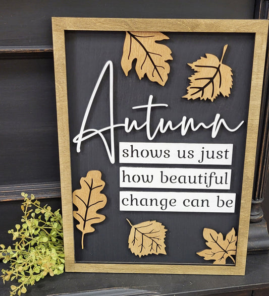 Gather Here with Grateful Hearts - Fall Shelf Sitter