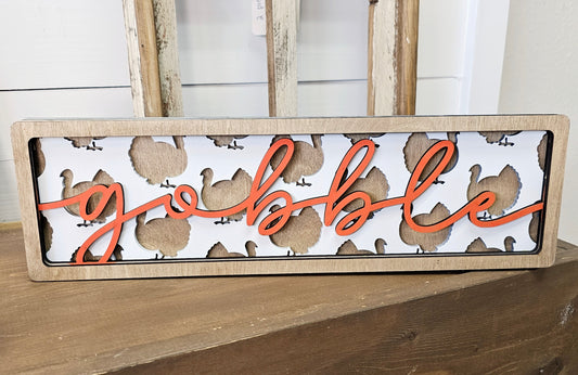 Gobble Turkey Chunky Shelf Sitter