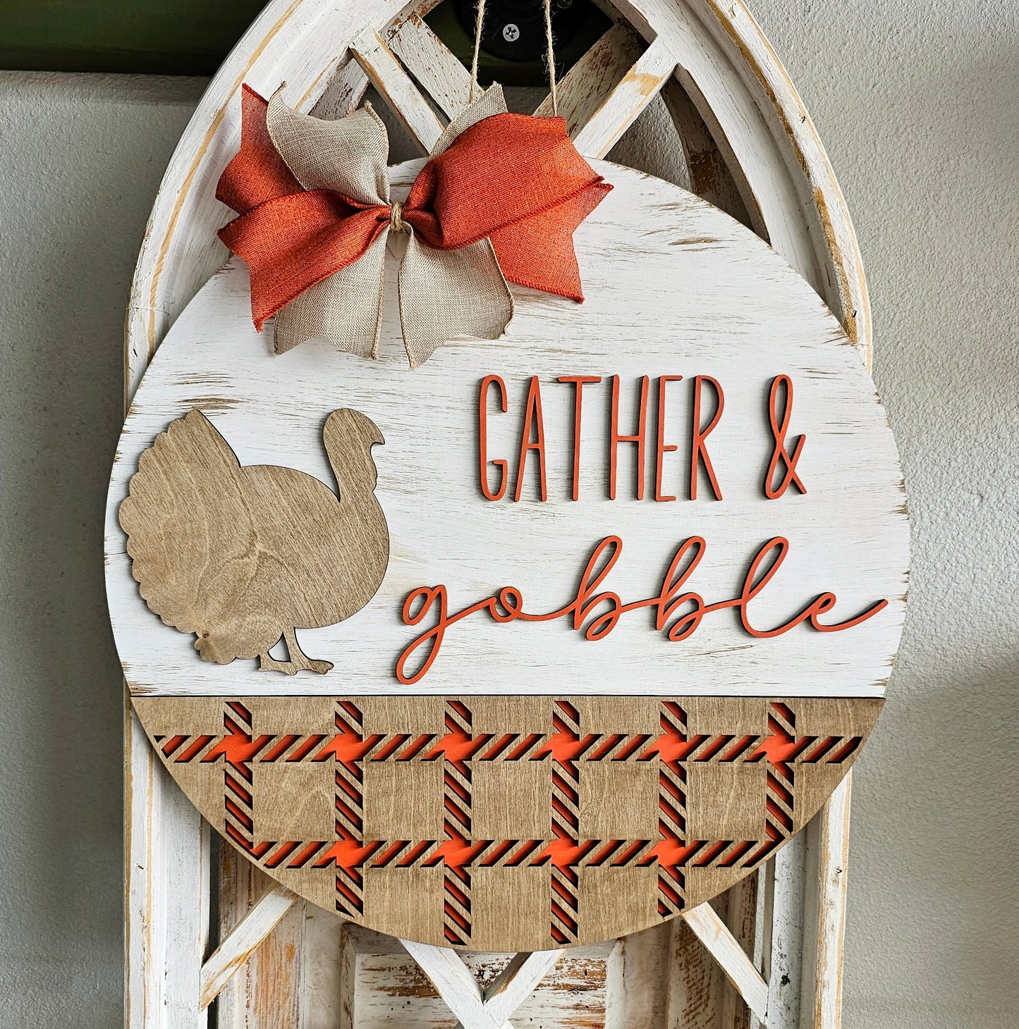 Gather & Gobble - 3d wood sign