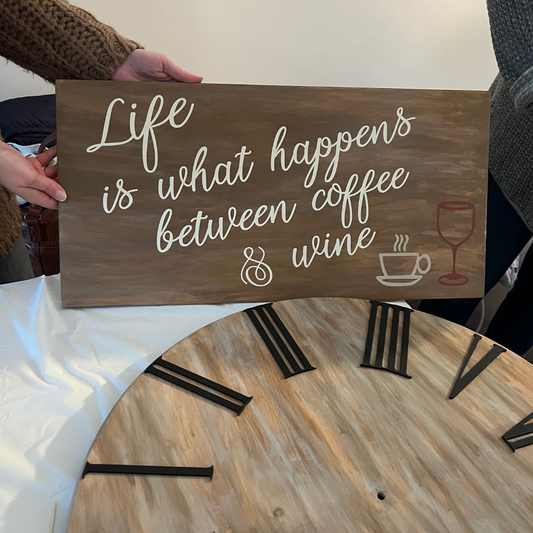 Life is what happens between coffee and wine