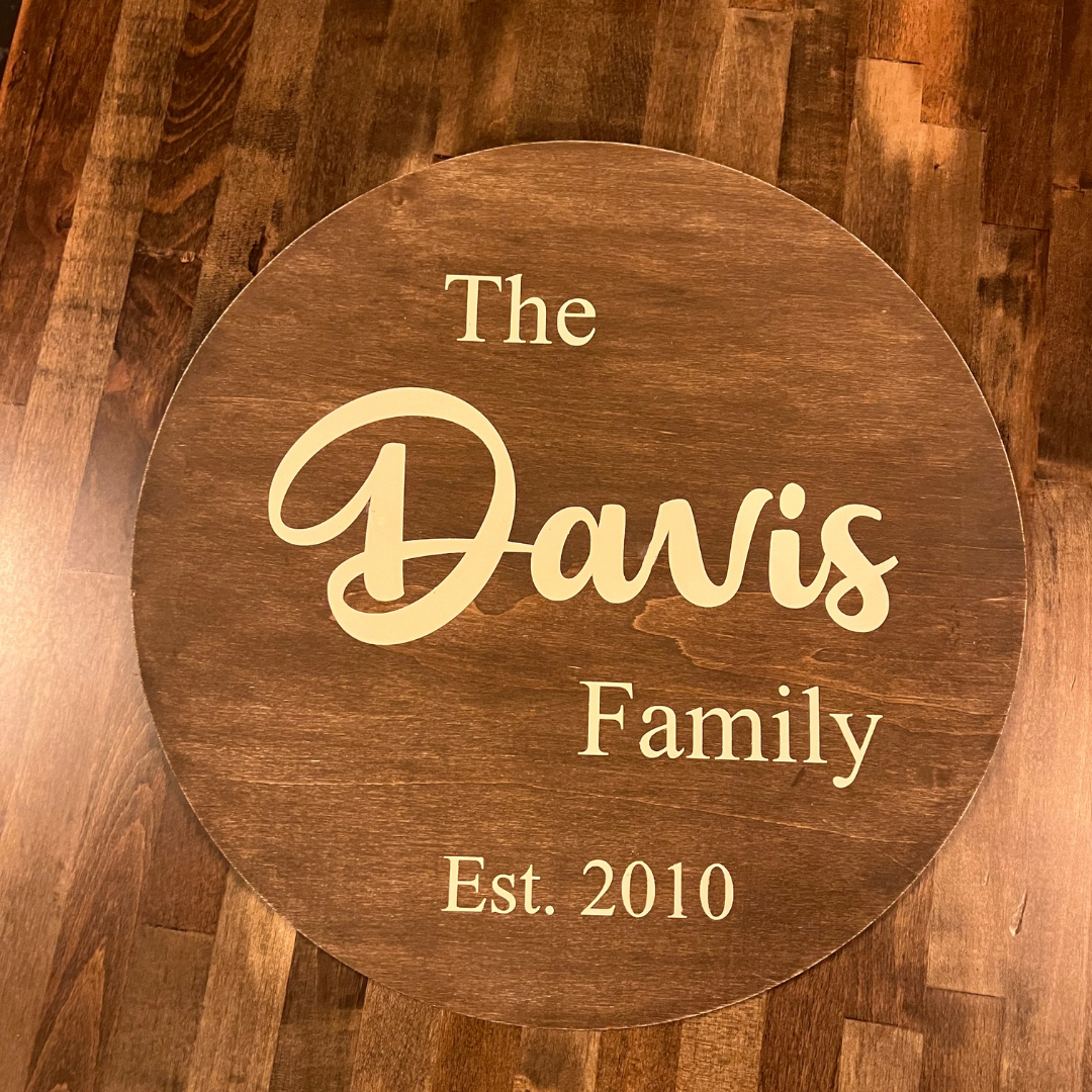 The Last name personalized Family wood sign