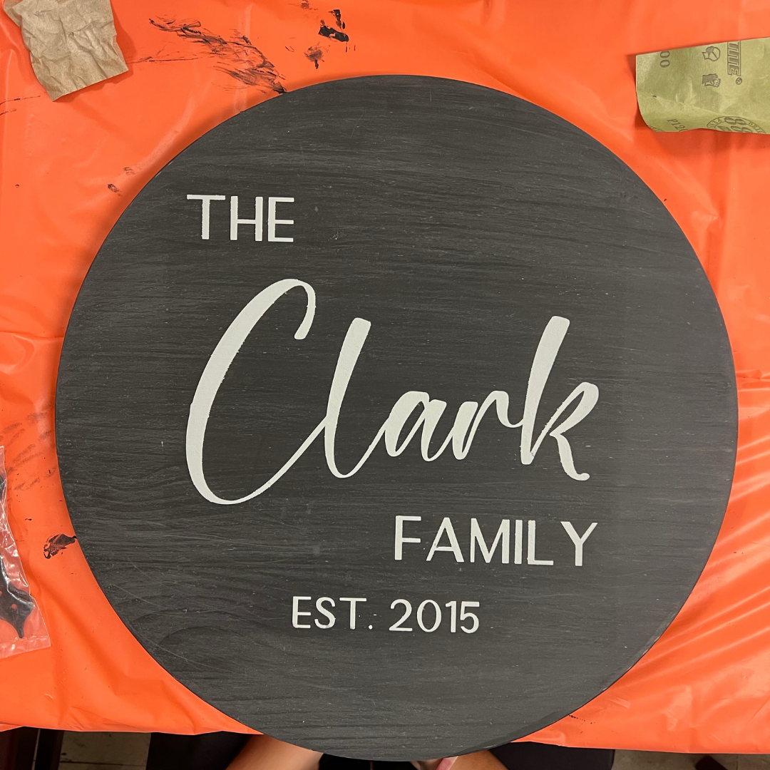 The Last name personalized Family wood sign