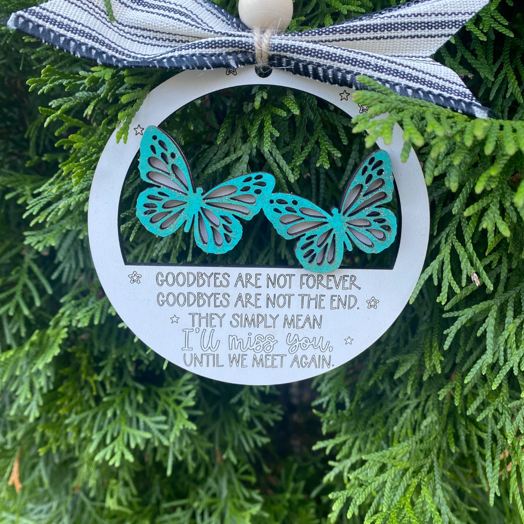 Butterfly memorial ornament