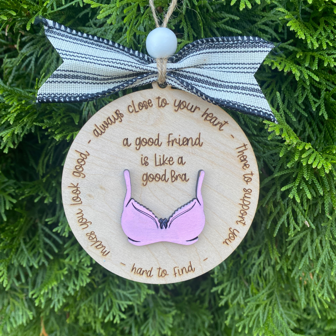 Good friend is like a good bra ornament