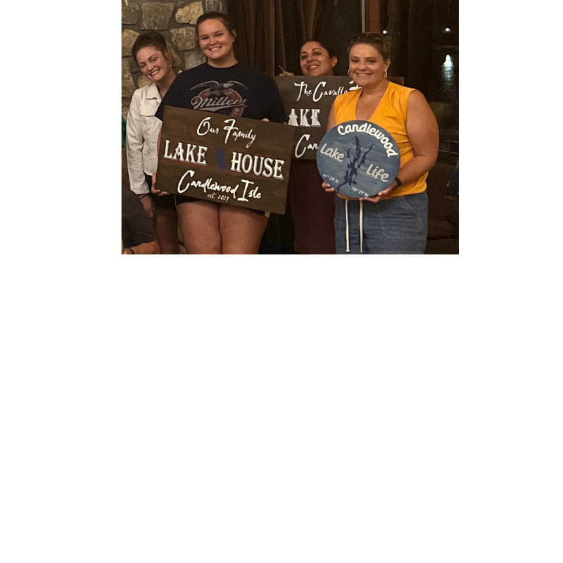Welcome to our Lake House - Candlewood Lake Personalized Plank sign