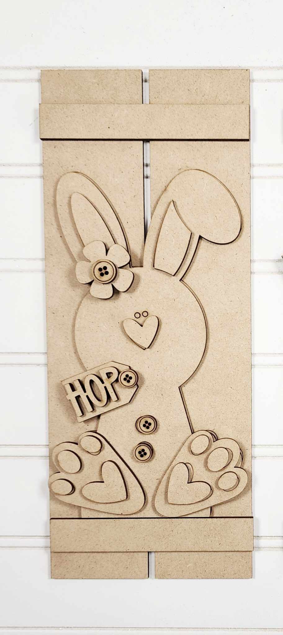 Bunny table top Pallet Leaner