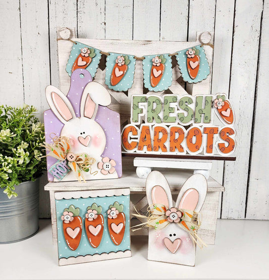 Easter tiered tray decor set