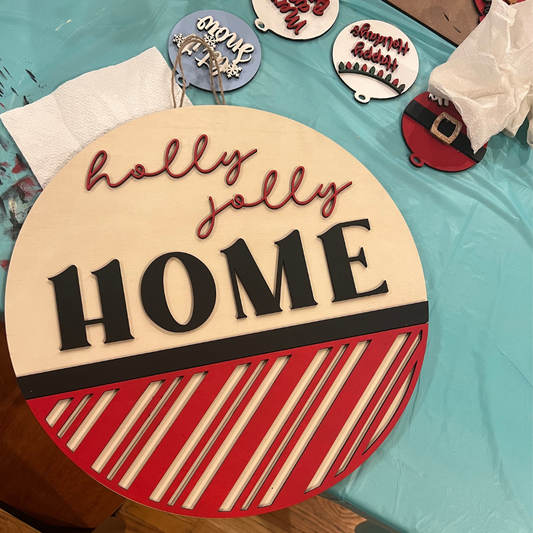 Holly Jolly Home - 3D round