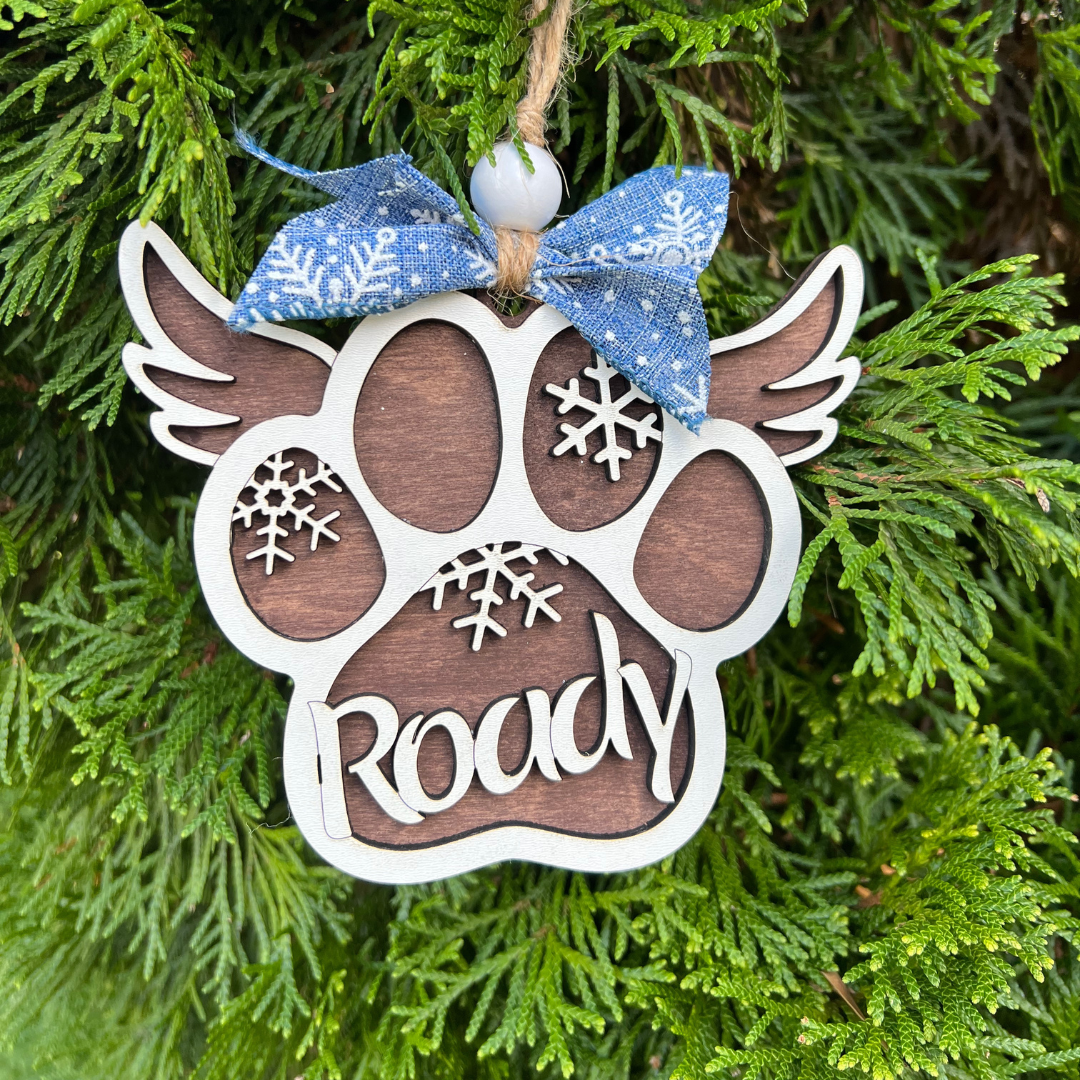 Paw Print ornaments