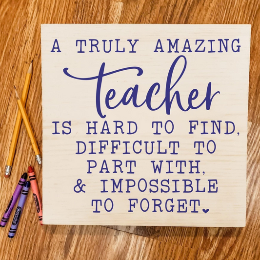 A truly amazing teacher hard to find,..