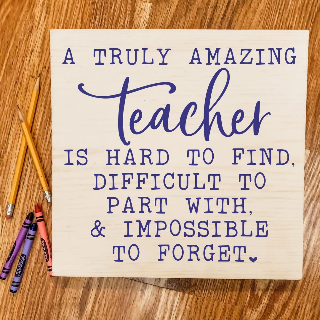A truly amazing teacher hard to find,..
