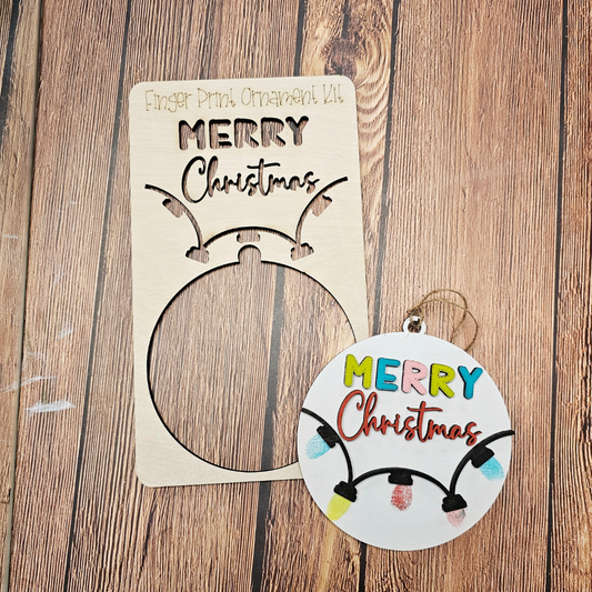 Kids - Finger Print ornament pop out kit