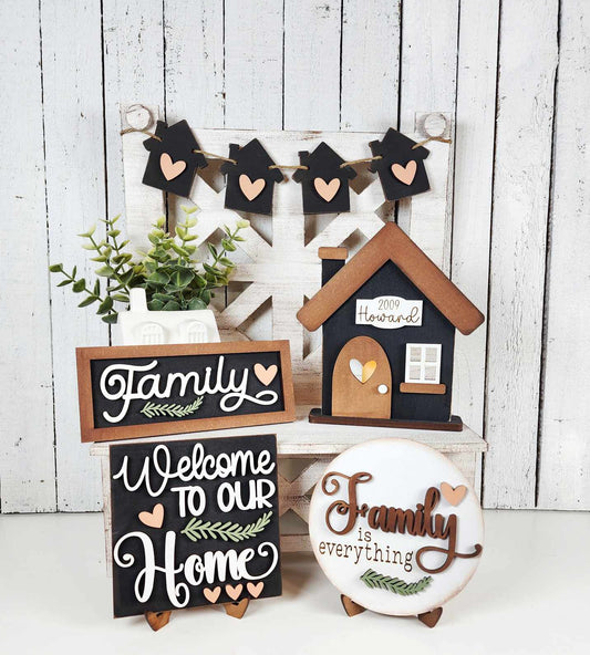 Family Home / tiered tray decor set