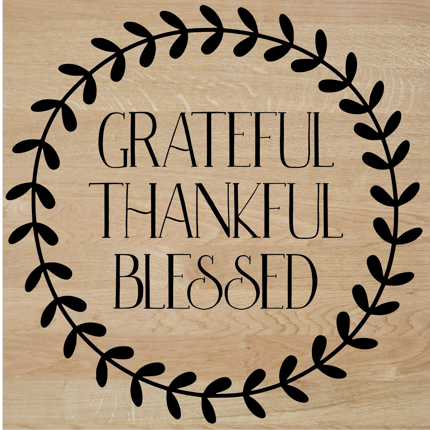 Grateful thankful blessed wreath sign