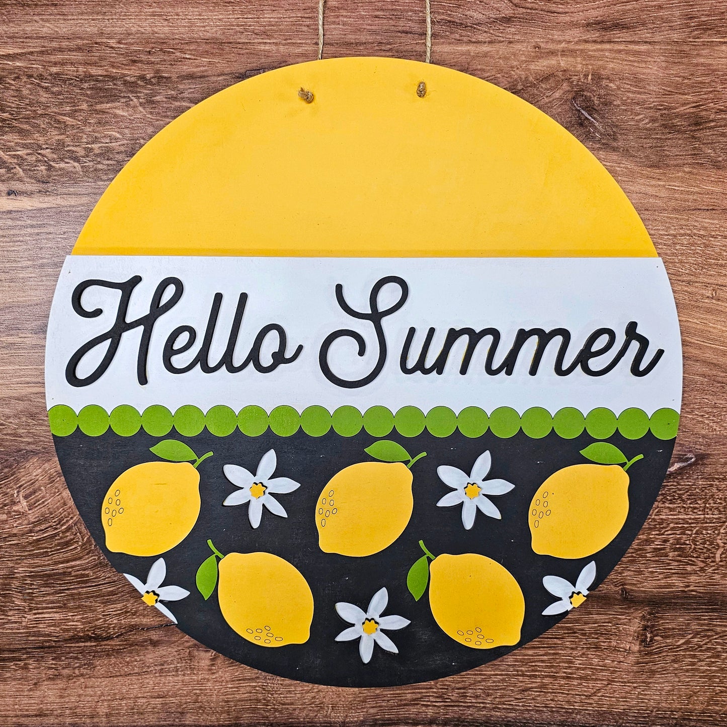 Hello Summer - Lemons - 3d sign