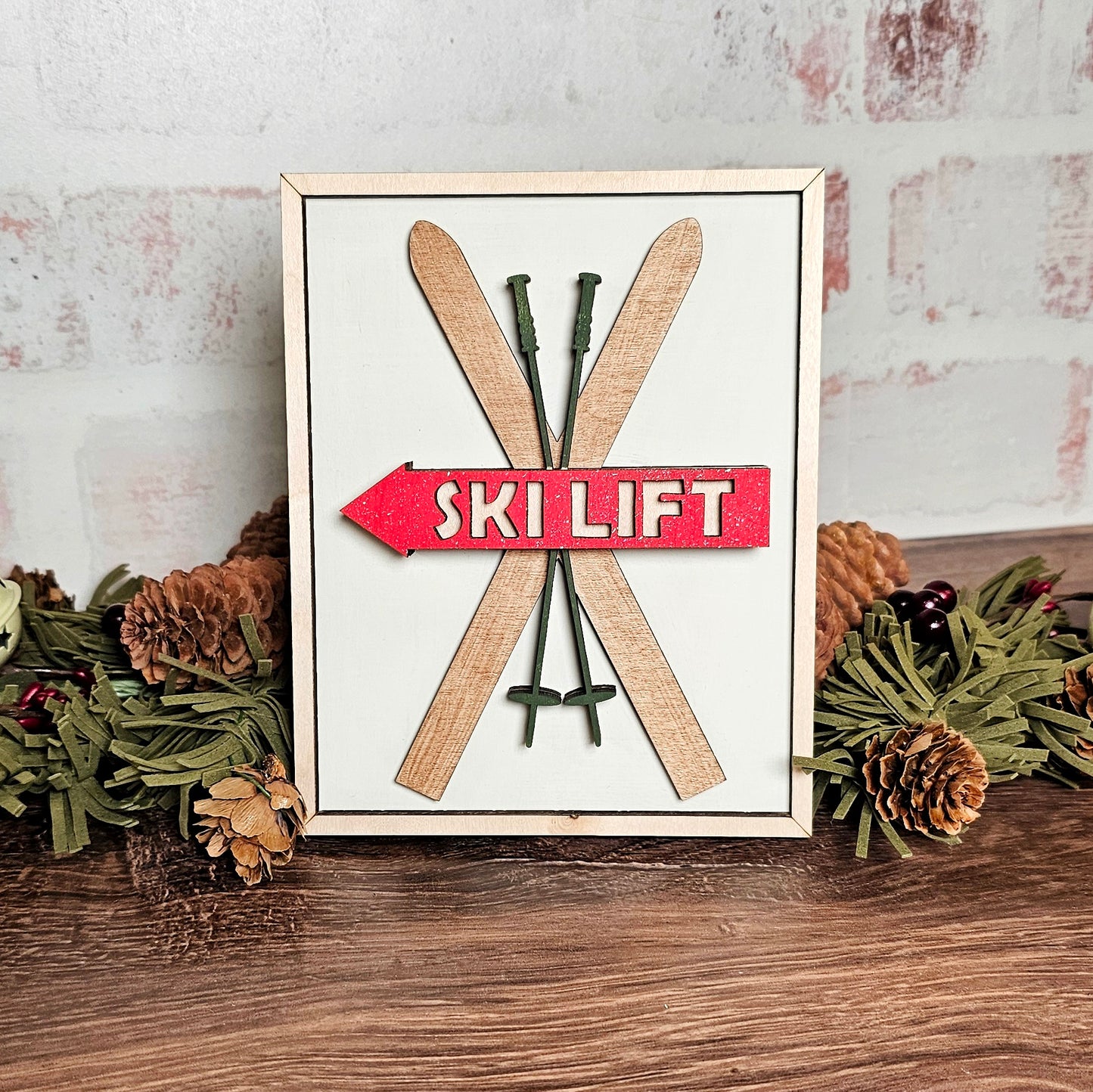 Interchangeable Seasonal Frame & mini sign set