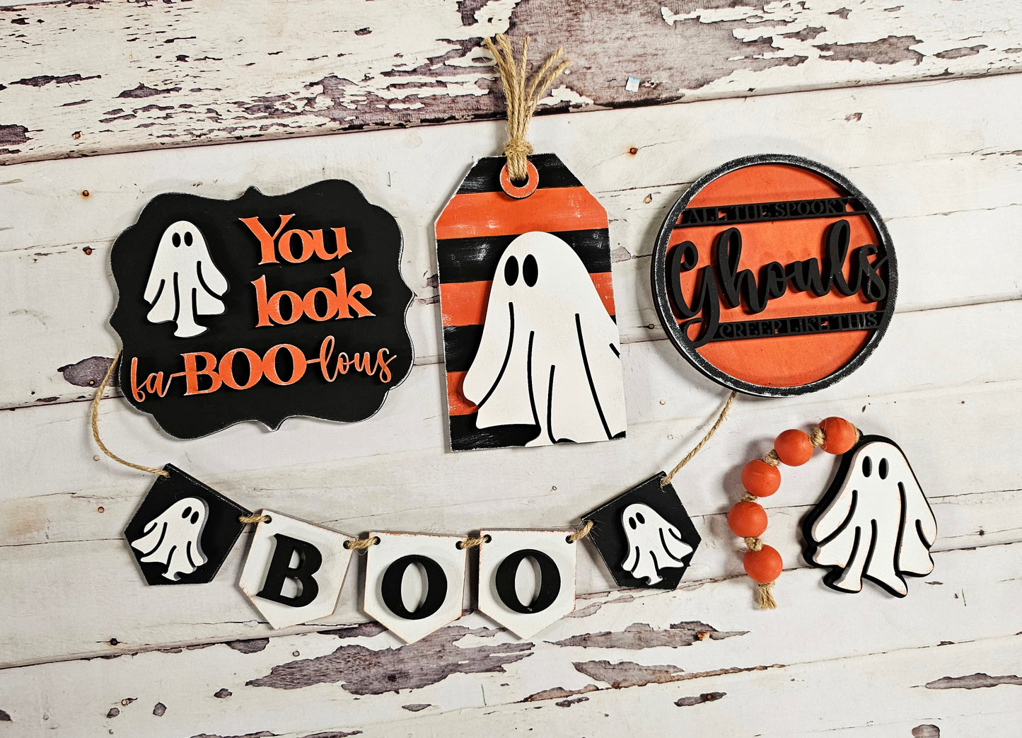 Hey Ghoul FaBOOlous Mini signs / tiered tray decor