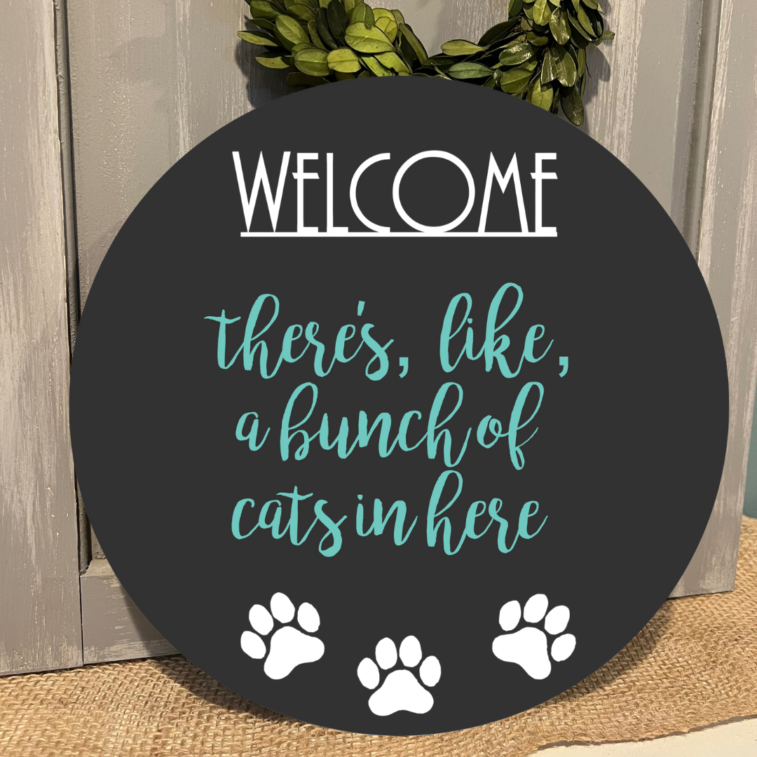 There's a bunch of cats in here 3d sign