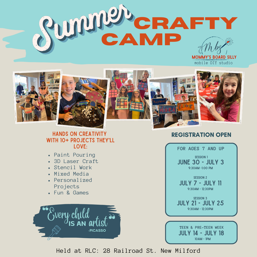 2025 Kids Summer Crafty Camp Session 1- June 30 - July 3