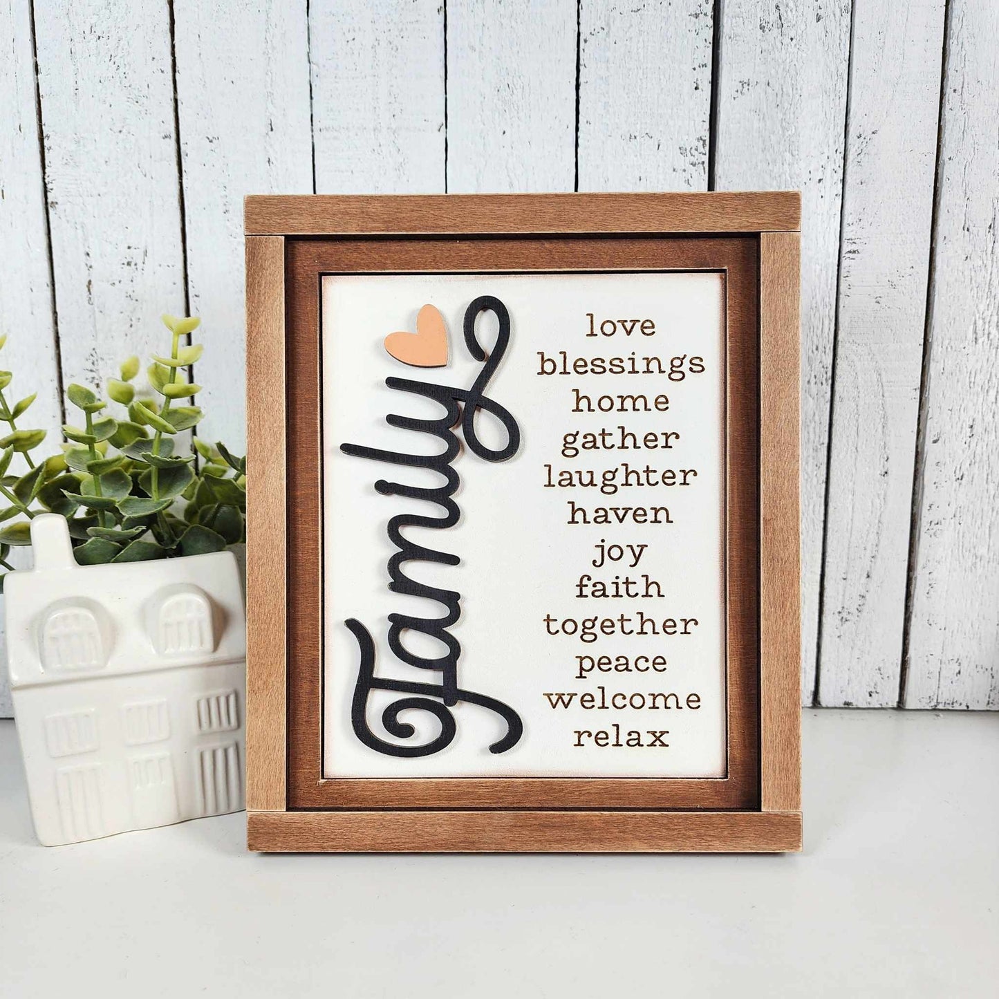 Interchangeable Seasonal Frame & mini sign set