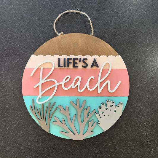 Life's a Beach - 3D round