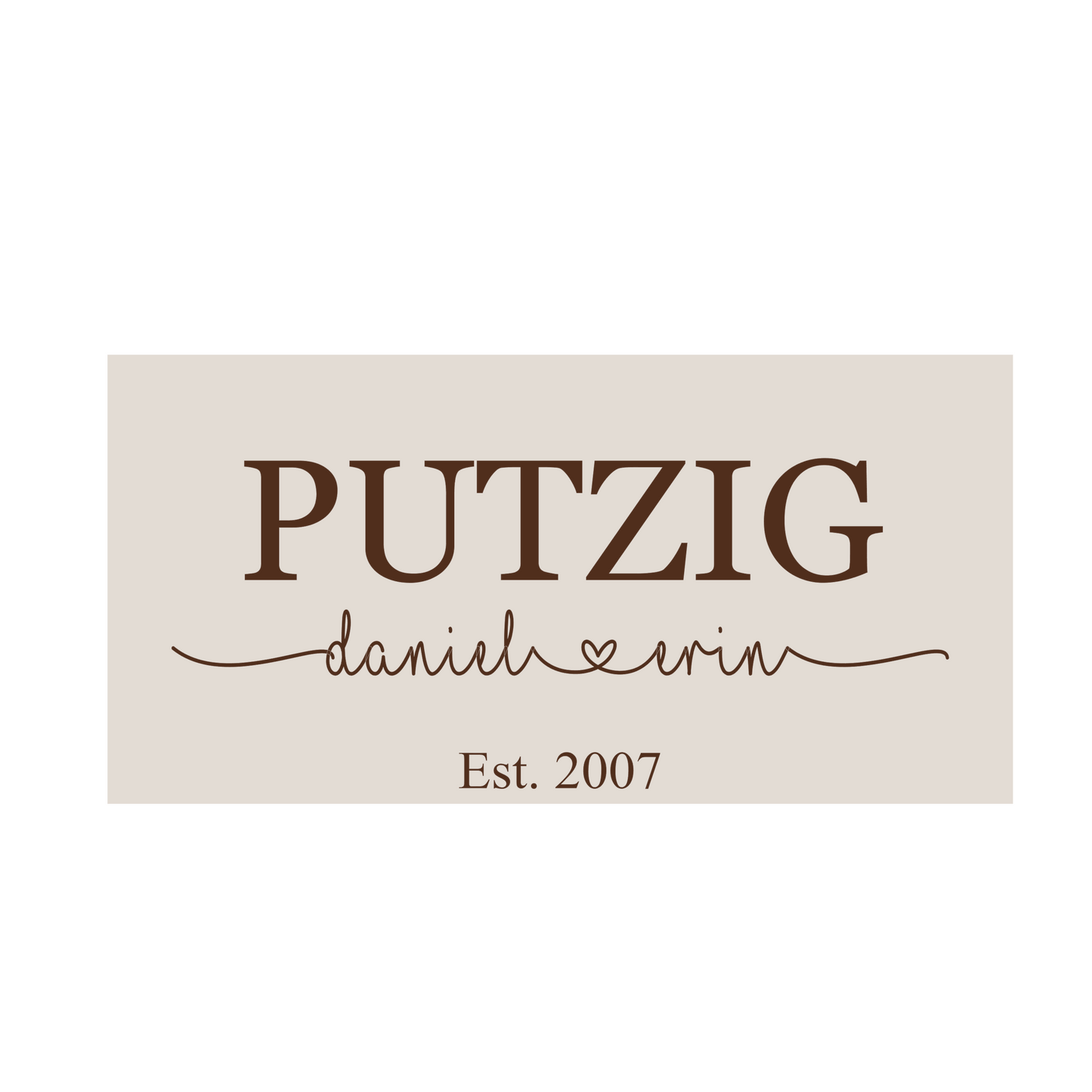 personalized sign with couples firsts and last name