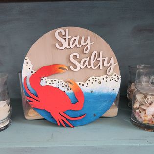 Stay Salty crab - 3D round