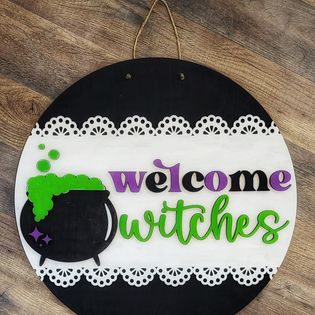 Welcome Witches - 3D round