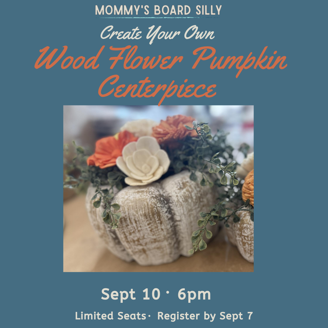 9/10/26 Wood Flower Pumpkin Centerpiece at Aquila's Nest Vineyard
