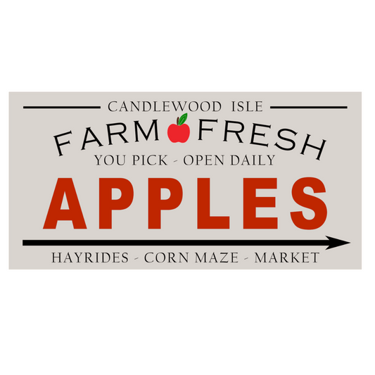 Candlewood Isle Farm Fresh Apples stencil sign