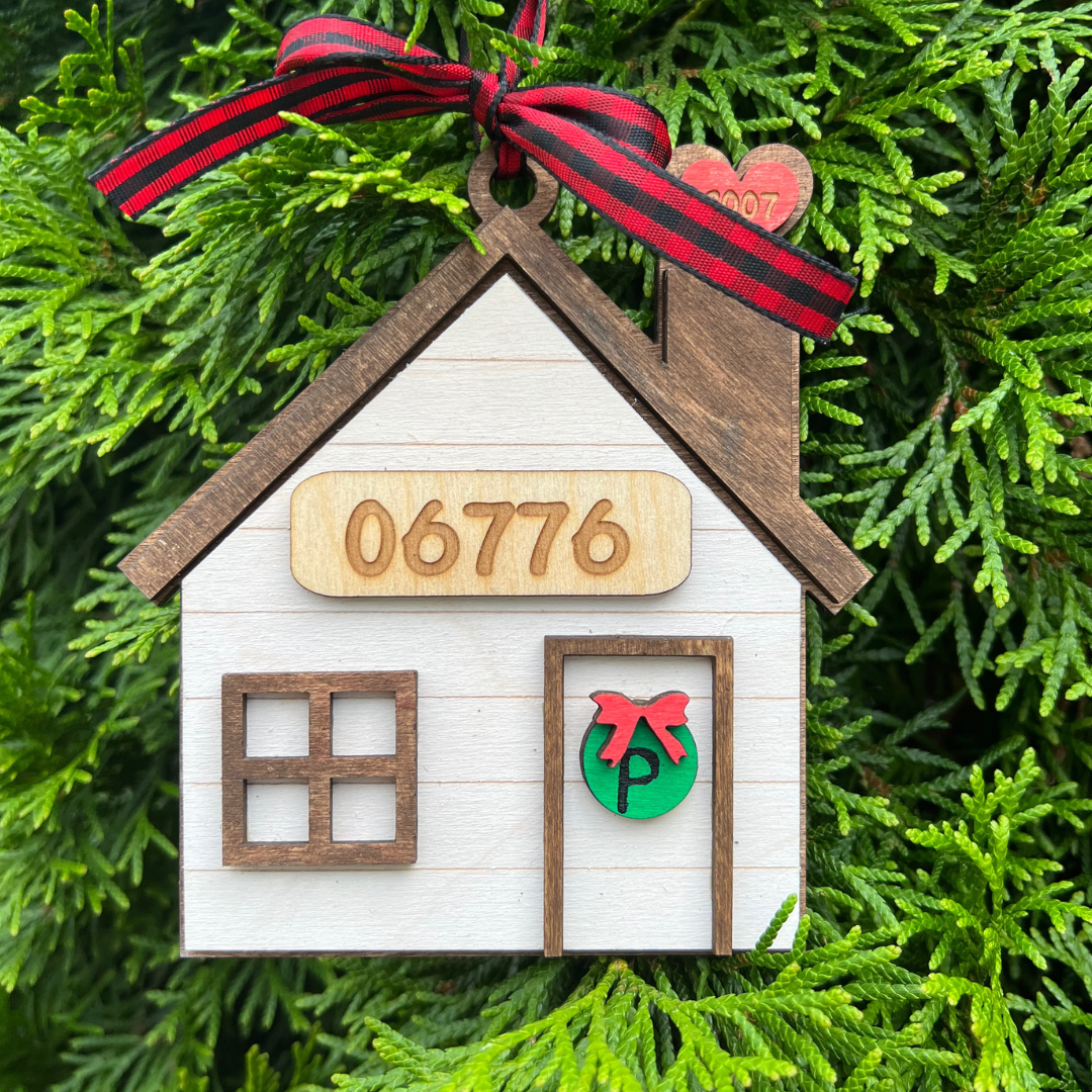 New Home sweet home zip code ornament