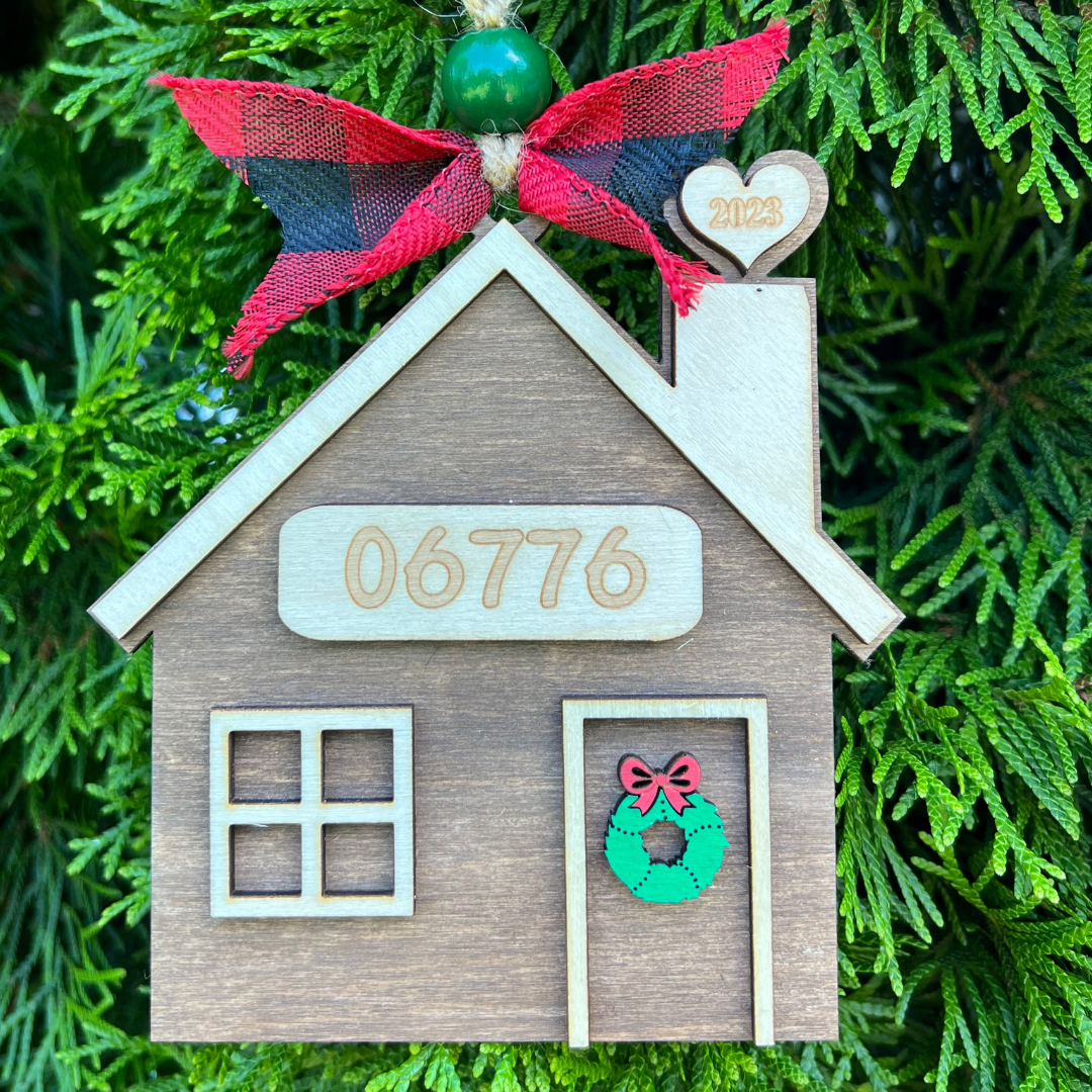 New Home sweet home zip code ornament