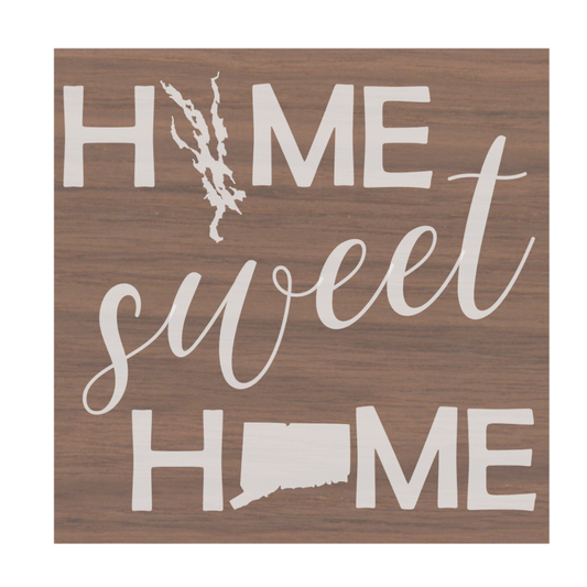 Home Sweet Home Connecticut & Candlewood Lake stencil sign