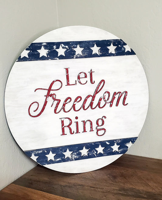 Let freedom Ring- 3d wood sign