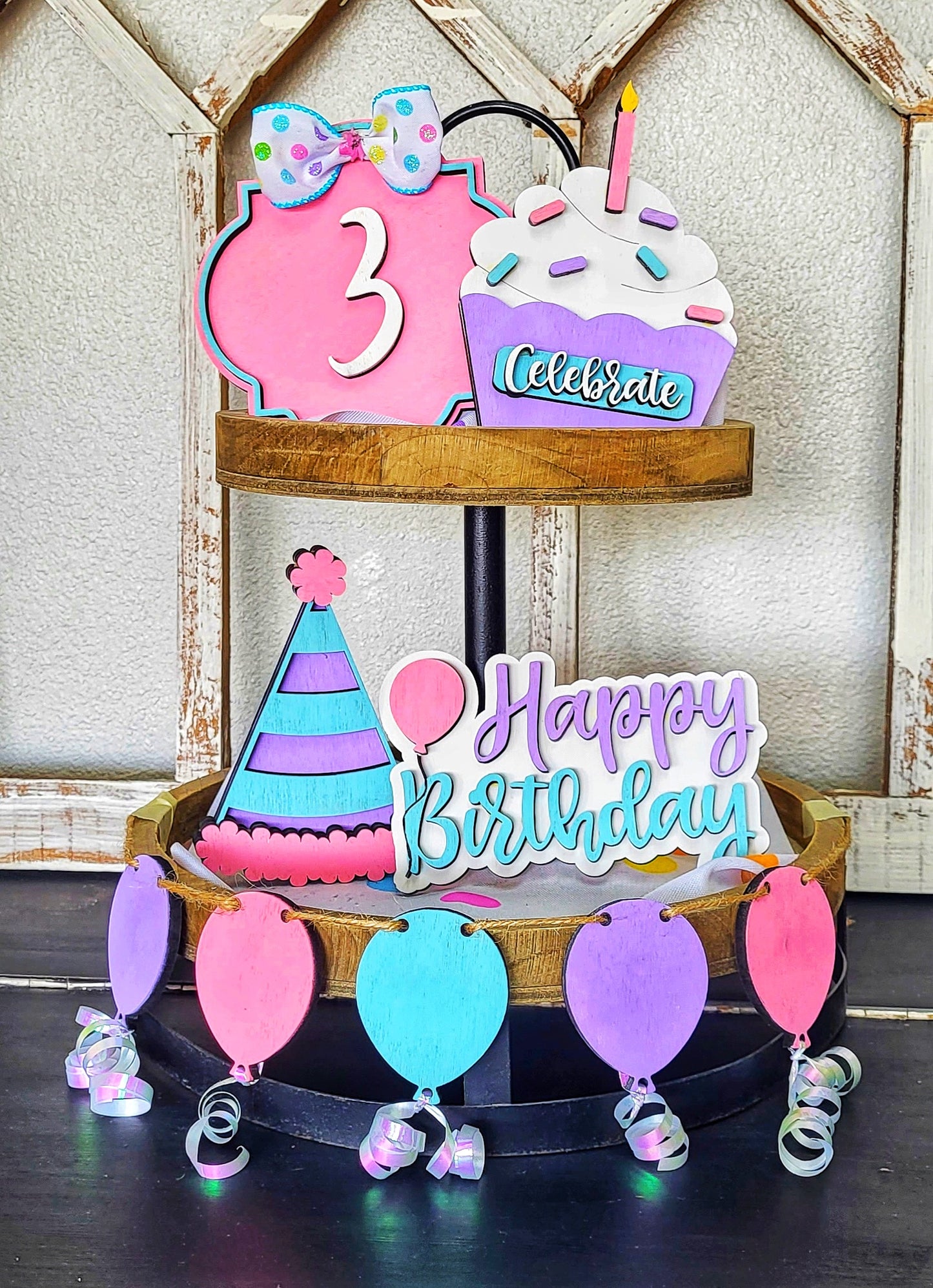 Birthday mini sign collection / tiered tray decor