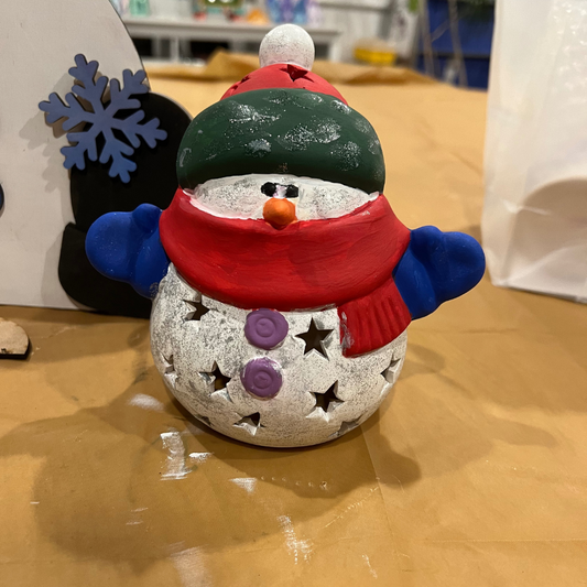 Ceramic Snowman Lantern Kit