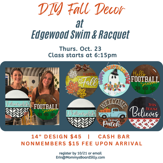 10.23.25 Fall Paint Party at Edgewood Swim & Racquet - Open Workshop