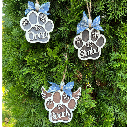 Paw Print ornaments