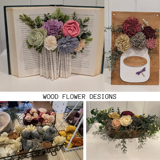 PRIVATE PARTY! 6.17.25  Lisa & friends- Wood Flower Workshop