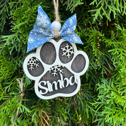 Paw Print ornaments