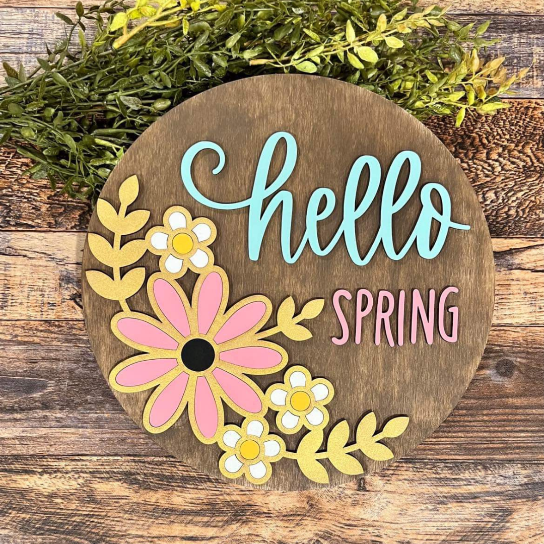 Hello Spring- 3D round