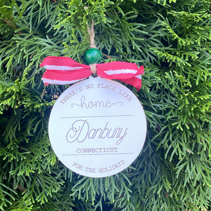 Home for the Holidays - town name ornament