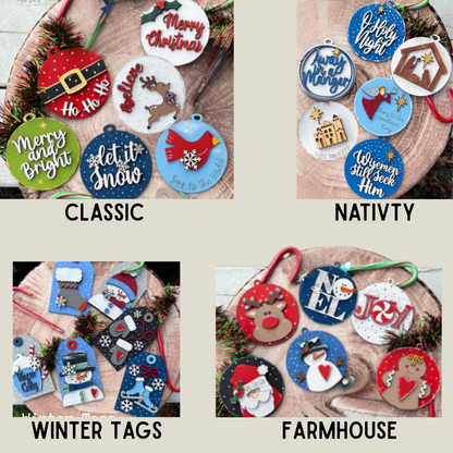 12.7.25 DIY Set of 6 Ornaments  - O'Connors Public House- Brookfield