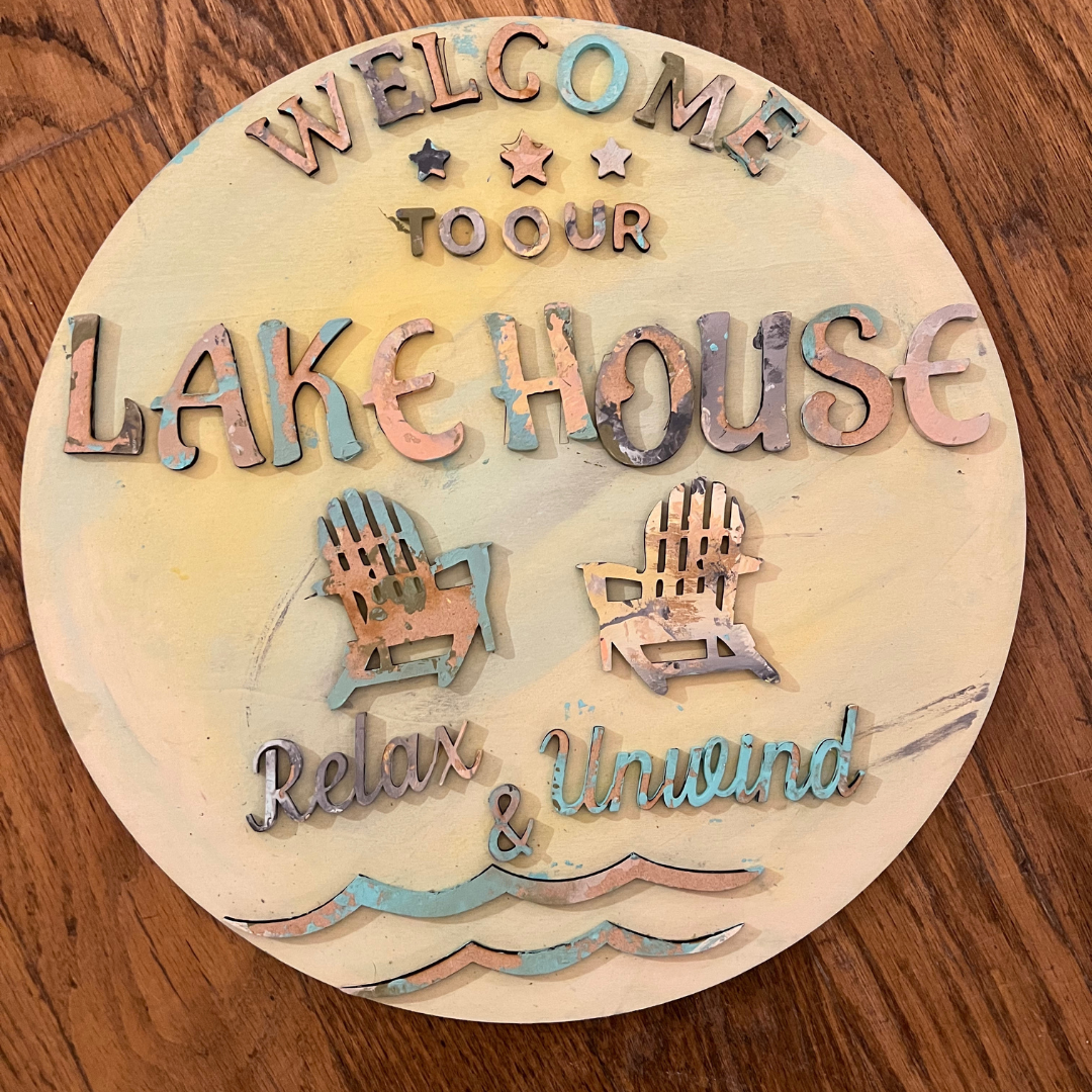 Welcome to our Lake House- 3d sign